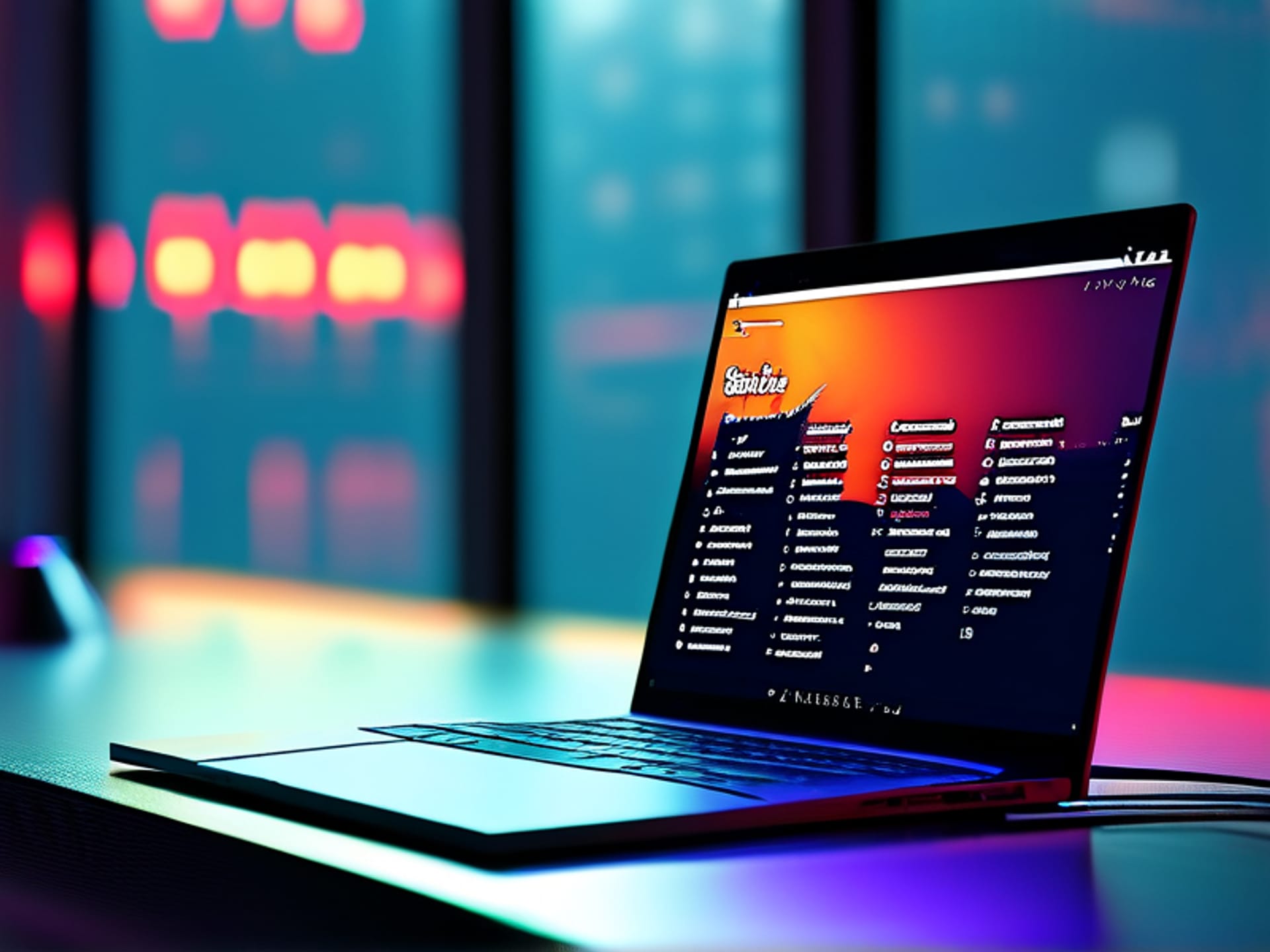 AI art prompt: A sleek laptop screen showing a search engine page. The search bar is full of 'how to...' questions. Visual is minimalist, clean, glowing data on keys, a magnifying glass nearby. Cyberpunk-lite aesthetic, sharp focus, cinematic lighting.